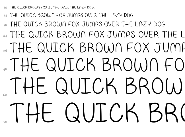 Papa Bear font waterfall